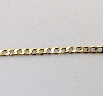 9ct Yellow Gold Pendant Necklace Garnet Stone 48cm Long UK Hallmarked 3.8g