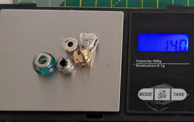 Pandora Silver Charms 5x Joblot ALE 925 Stamped Murano Glass Heart Clip Spacer