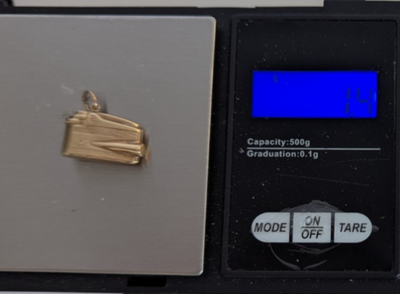9ct Yellow Gold Ronson Lighter Charm Pocket Tobaccoriana Hallmarked 375 1.4g