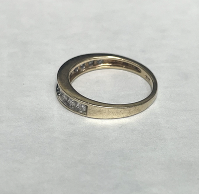 9ct Gold Ring Diamond 0.25ct Solid Gold Hallmarked Size M