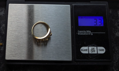 9ct Gold Filigree Ring Tanzanite Diamond Stones Size Q Metal Hallmarked 3.3g