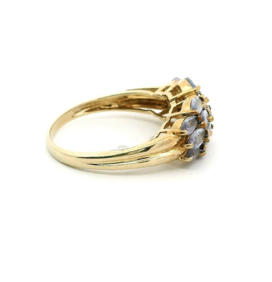Tanzanite Ring 9ct Gold Hallmark Size N 1/2 December Birthstone