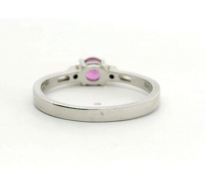 Silver Ruby Topaz Ring Hallmark July Birthstone Cluster 3.1g 925 Sterling