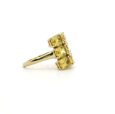 9ct Gold Ring Citrine Hallmark Size N 1/2 4.4g