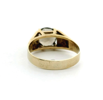 9ct Gold Ring Quartz Stone Size N Hallmarked 375 Solitaire 3.3g