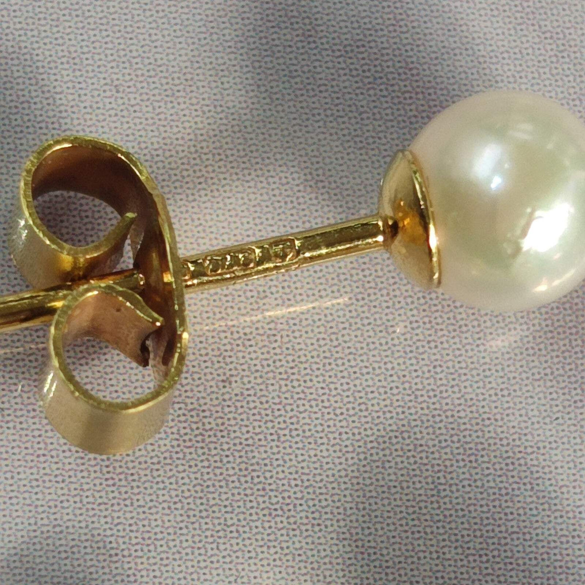 9ct Gold Stud Earrings Pearl Stones Hallmarked 375 Solitaire June Bridal Pair