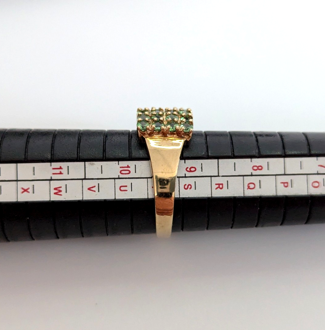 9ct Gold Mint Garnet Ring 36 Stones UK Size S 1/2 4.5 g Prong Setting Birmingham