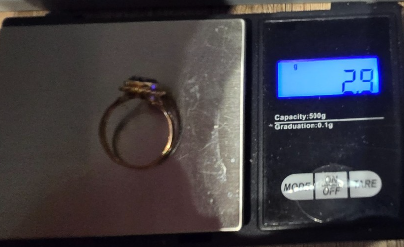 9ct Gold Ring Amethyst Purple Vintage Solitaire Hallmark Size R