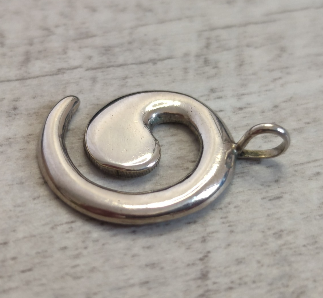 Navajo Sterling Silver Pendant Lowell Draper Native American Artisan Signed
