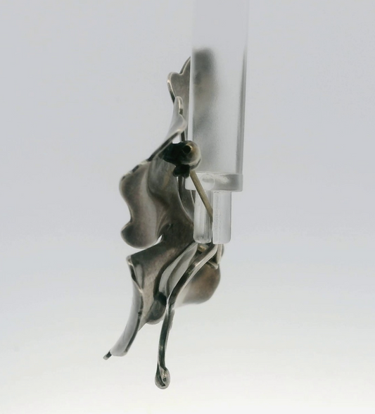 Vintage Anton Michelsen Gertrud Engel 925 Sterling Silver Leaf Brooch Denmark