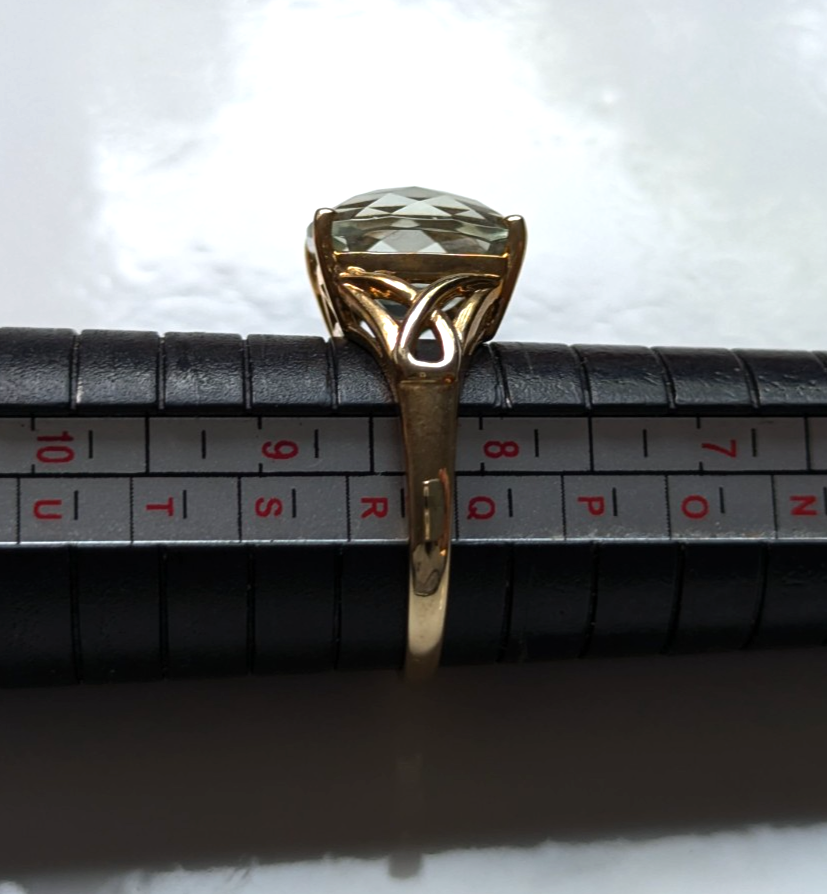9ct Gold Kunzite Ring Size Q Hallmarked 375 Spodumene Solitaire Rare Gift