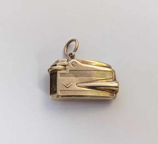 9ct Yellow Gold Ronson Lighter Charm Pocket Tobaccoriana Hallmarked 375 1.4g