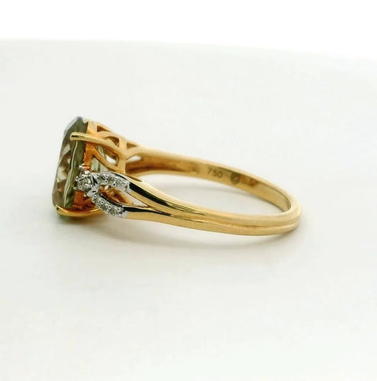 Vintage 18ct Gold Ring Sapphire Diamond Stones Size N 1/2 UK Hallmarked 3.8g