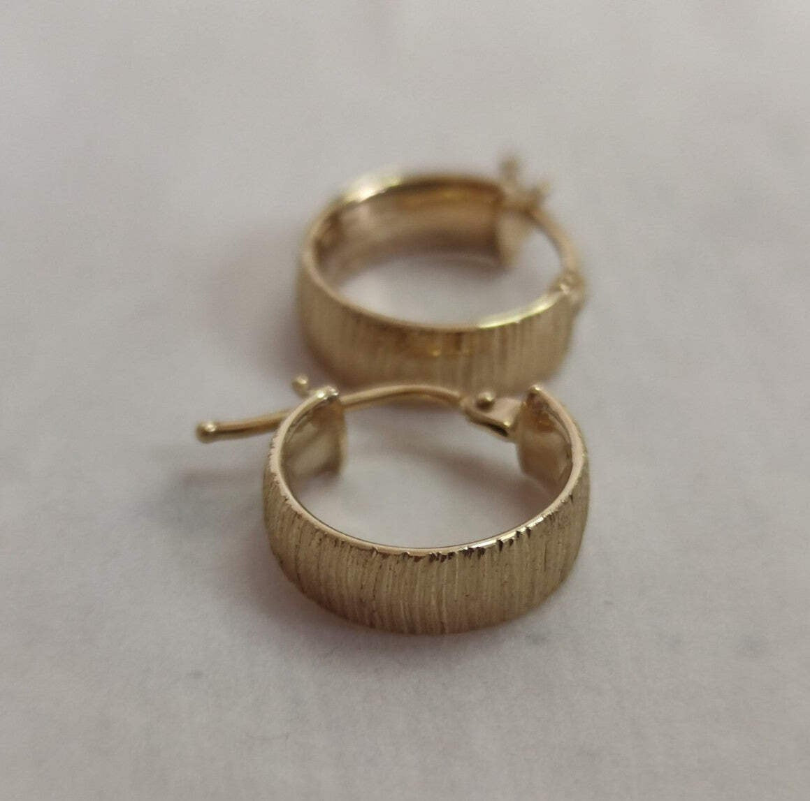 9ct Yellow Gold Small Cuff Earrings 375 Gold Stamped Size 13mm x 13mm