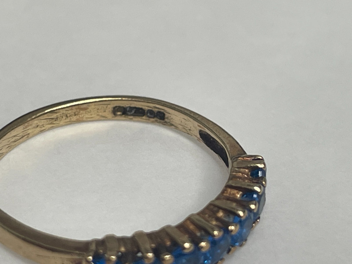 9ct Gold Ring Cubic Zirconia Hallmark Size L 1/2