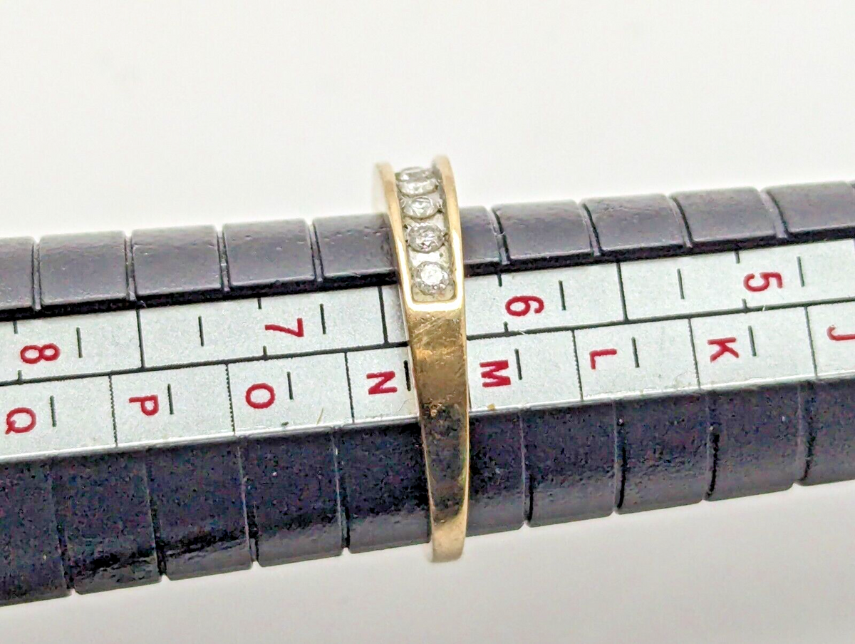 9ct Gold Ring Diamond 0.25ct Solid Gold Hallmarked Size M
