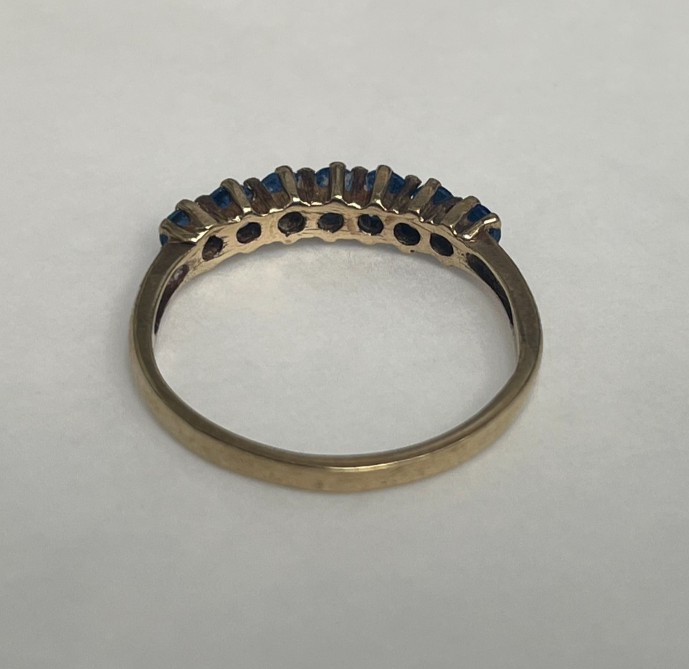 9ct Gold Ring Cubic Zirconia Hallmark Size L 1/2