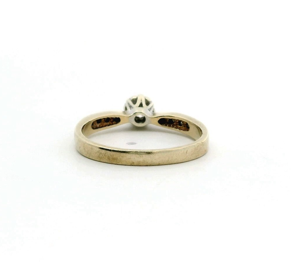 Diamond 9ct Gold Ring Size L Hallmarked 375 2.1g 0.25ct Gemstones