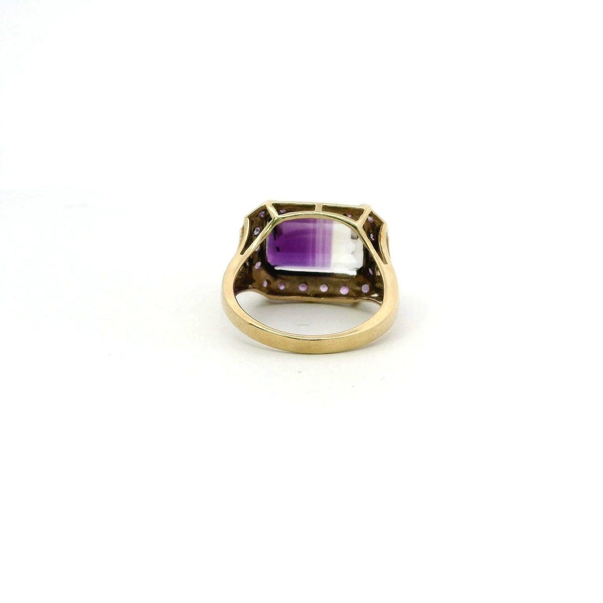9ct Gold Ring Ametrine Amethyst Hallmark Size N 1/2 5g