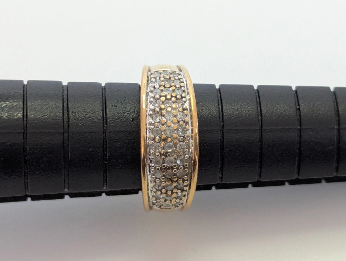 9ct Gold Ring 0.25 ct Diamond Cluster Ring UK Size H 375 DIA 25 Diamonds 2.6g