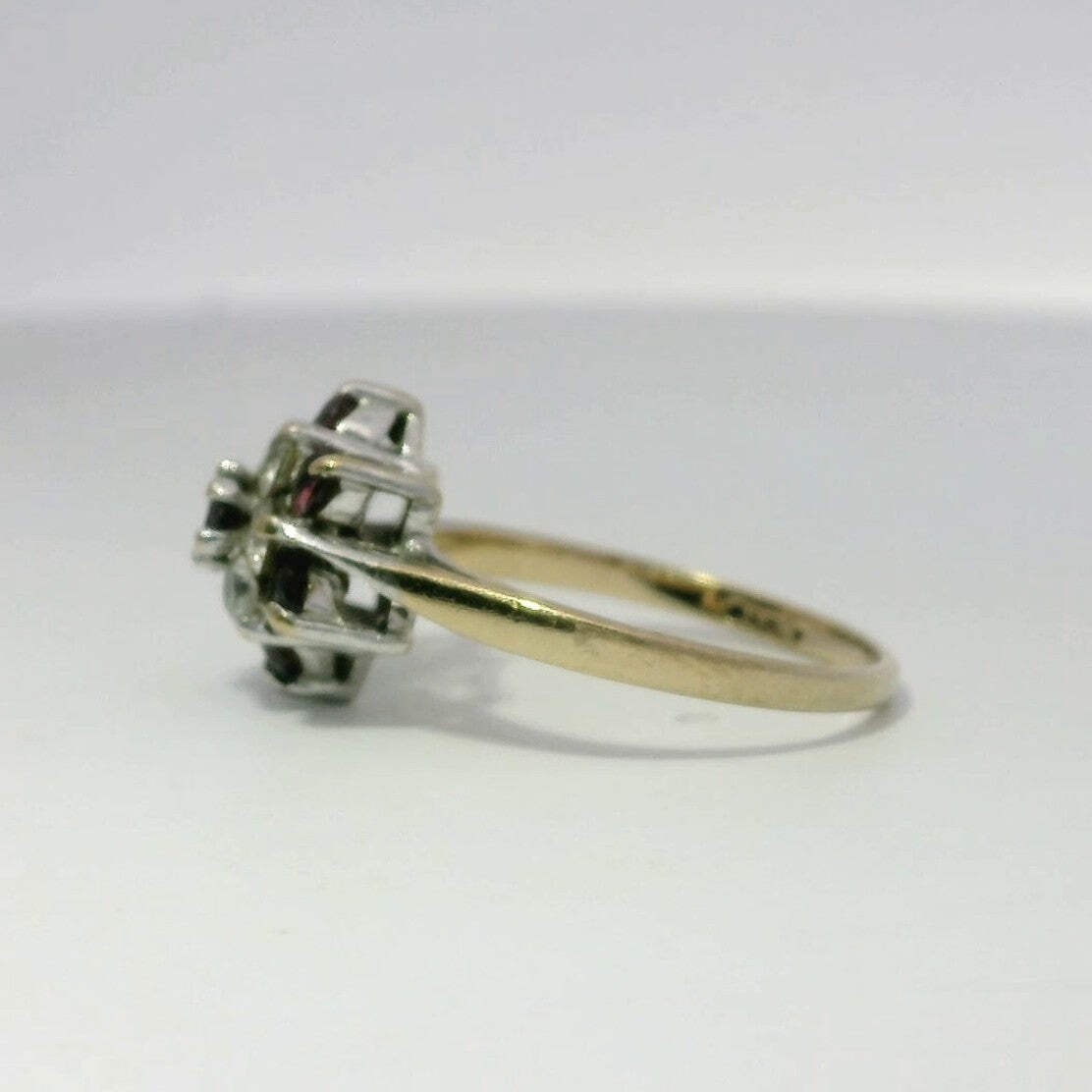 9ct Gold Ring Ruby Hallmark 1976 Size K 1/2
