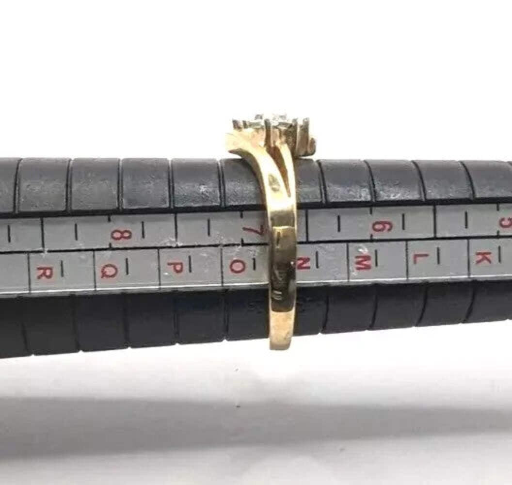 9ct Gold Ring Diamond Solid Band Hallmark Size N