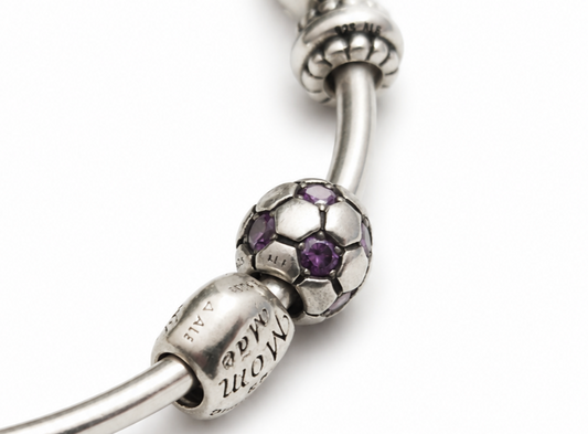 Pandora 925 Sterling Silver Moments Bangle Charm Bracelet Bundle 12 Pieces