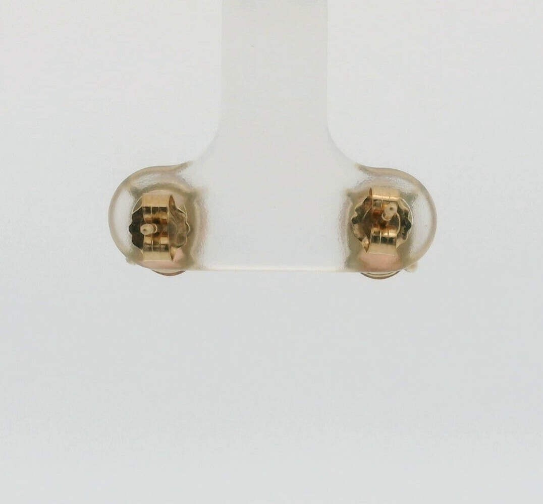 9ct Yellow Gold Stud Earrings Topaz Stones Hallmarked Size 15mm x 6mm