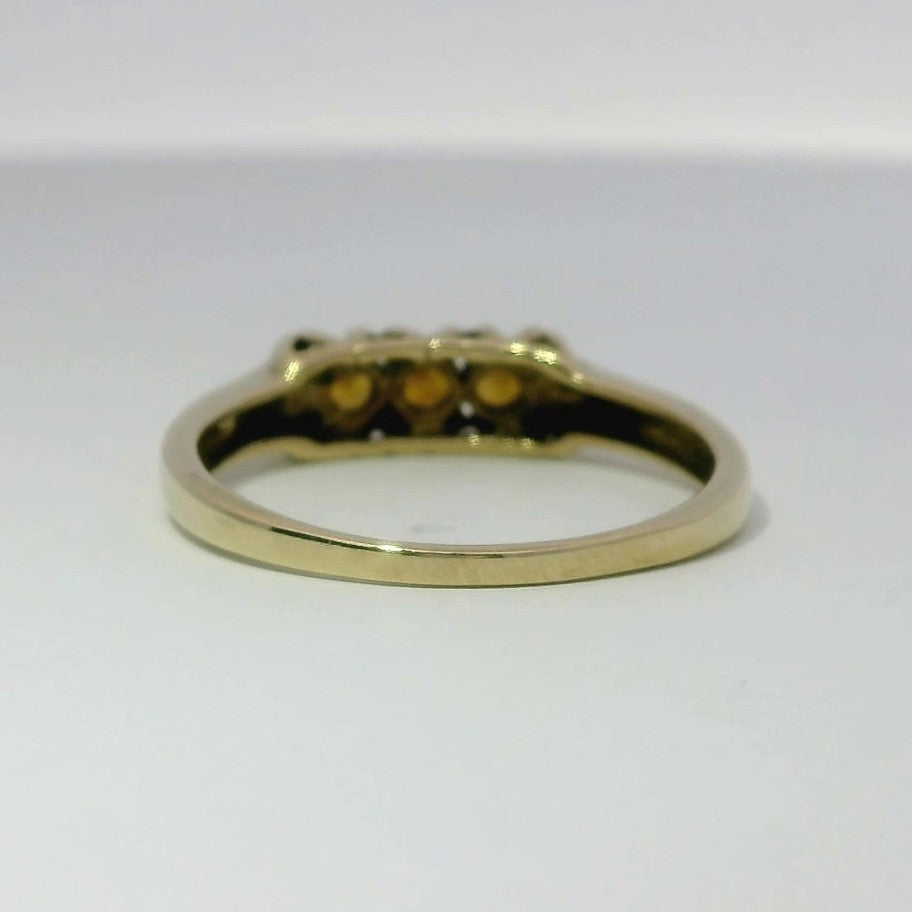 9ct Gold Ring Citrine Office 2006 Hallmark Size N
