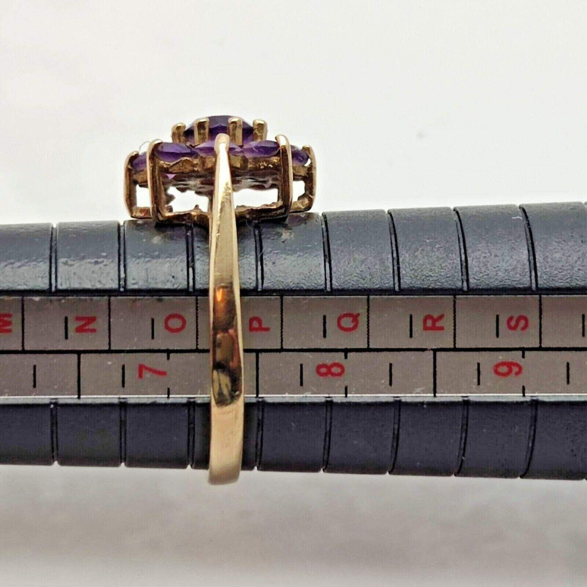 9ct Gold Ring Amethyst Size O 1/2 Hallmarked 3g