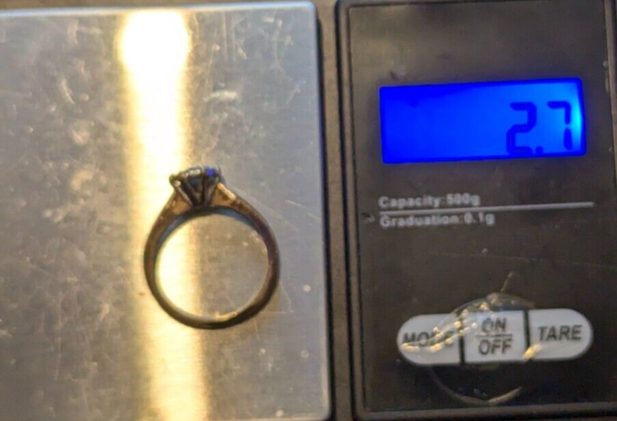 9ct Gold Ring Diamond Stones Size L Hallmarked Cluster Setting 2.7g