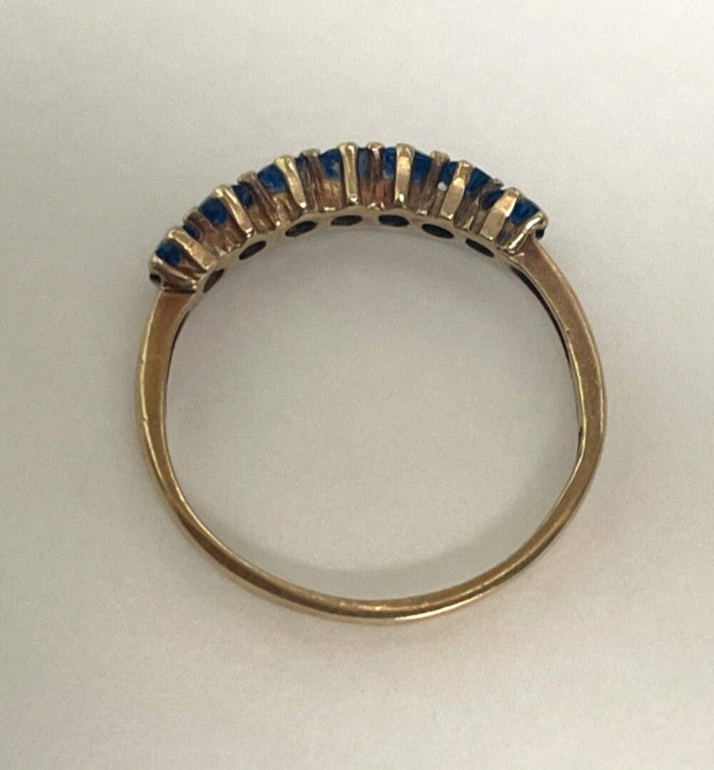9ct Gold Ring Cubic Zirconia Hallmark Size L 1/2