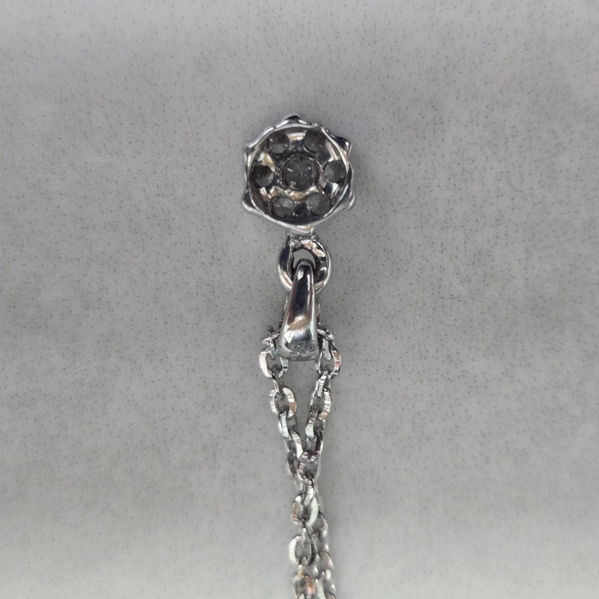 925 Sterling Silver CZ Cluster Pendant Necklace 18 Stamped Halo Solitaire Gift