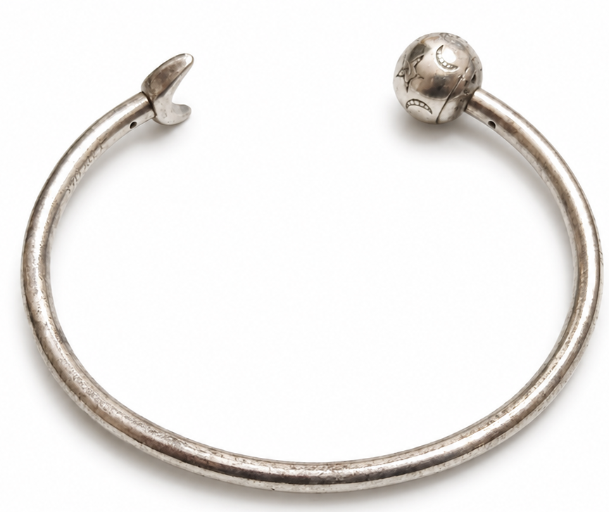 Pandora 925 Sterling Silver Moments Bangle Charm Bracelet Clasp Stamped ALE