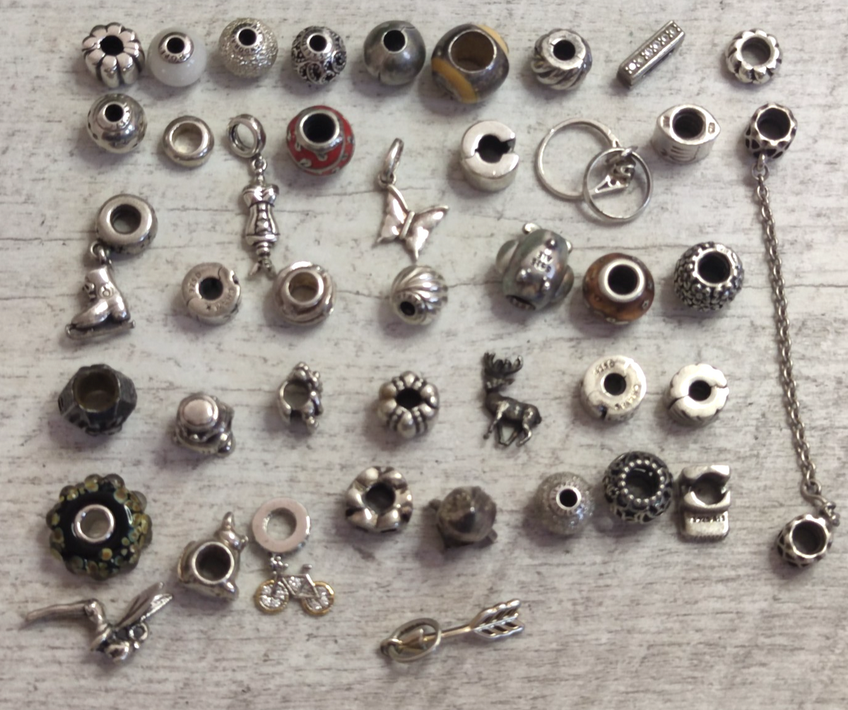 Pandora Charms and Silver Charms Beads x42 Weight 99g