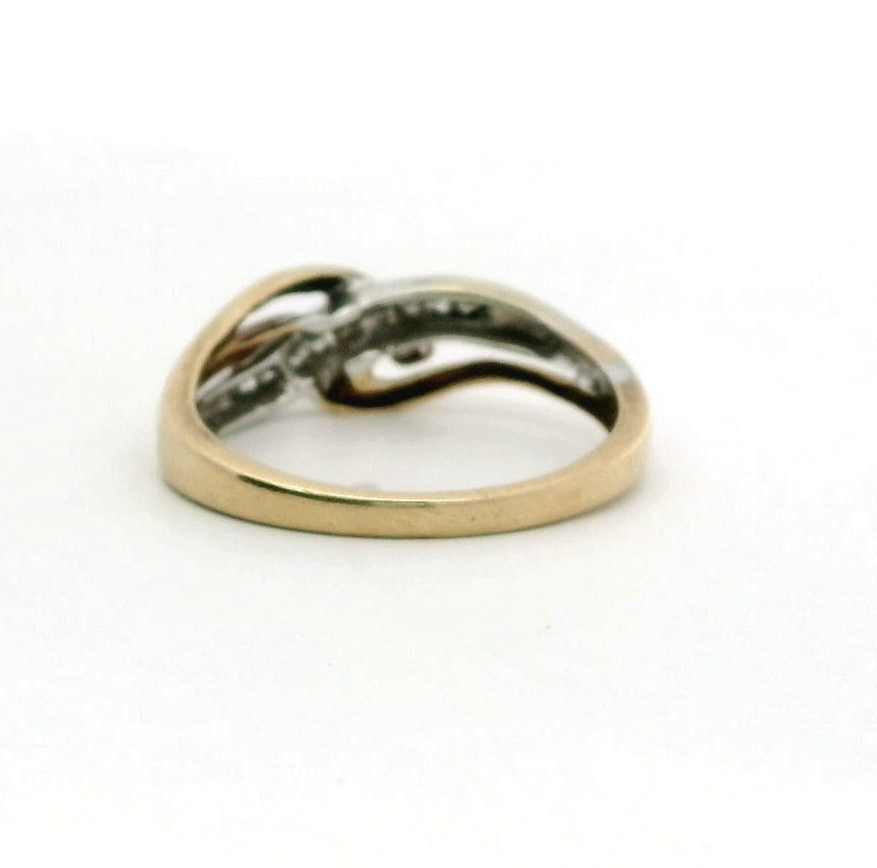 9ct Gold Ring Diamond 0.10ct Size Q Hallmarked 3.1g