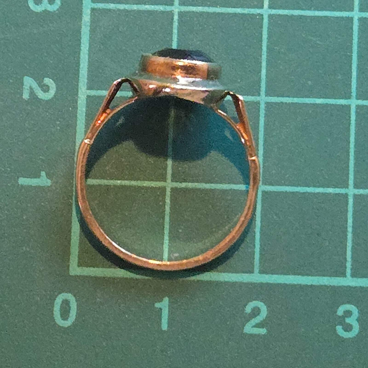 9ct Gold Ring Smokey Quartz 1975 Solid Band Hallmark Size P Vintage
