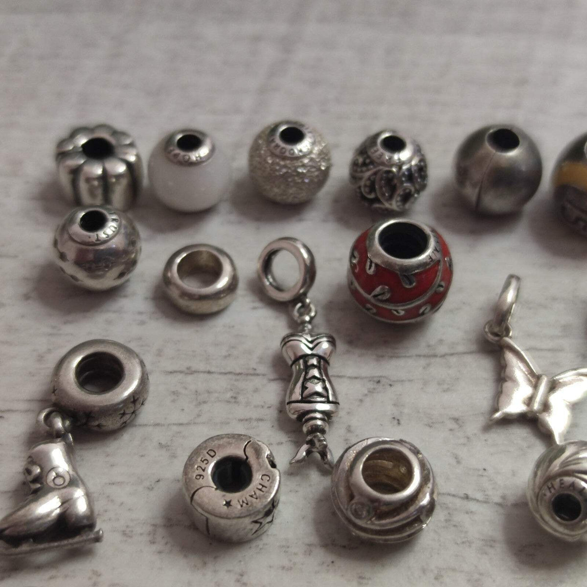 Pandora Charms and Silver Charms Beads x42 Weight 99g