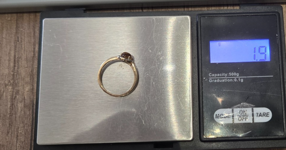 14ct Gold Citrine Diamond Ring Size M Hallmarked 585 November Halo 1.9g
