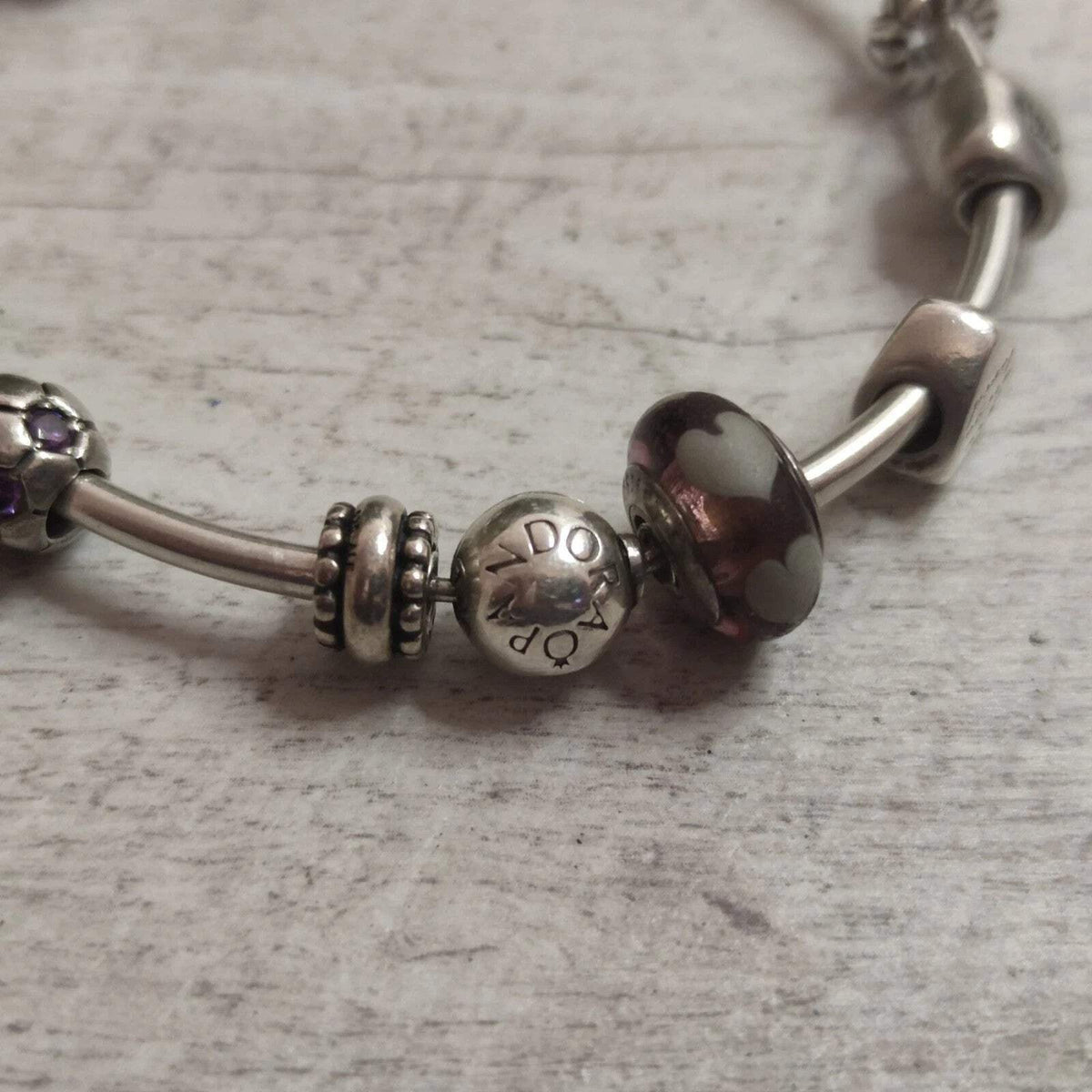 Pandora 925 Sterling Silver Moments Bangle Charm Bracelet Bundle 12 Pieces