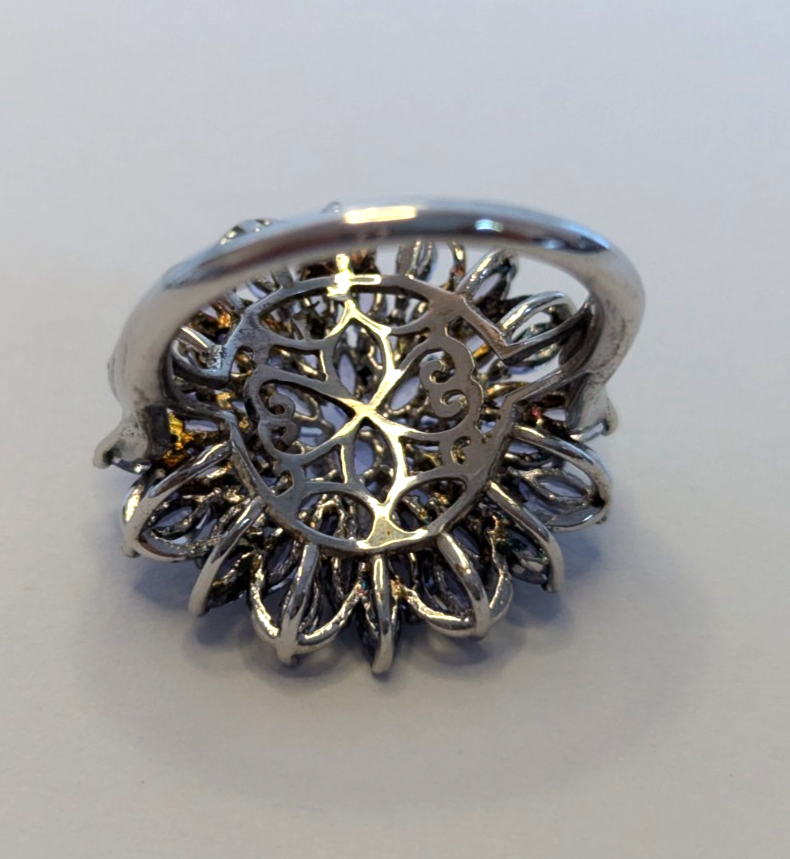 Silver Ring Tanzanite 925 Sterling Silver Stamped Size Q 1/2 6.2g