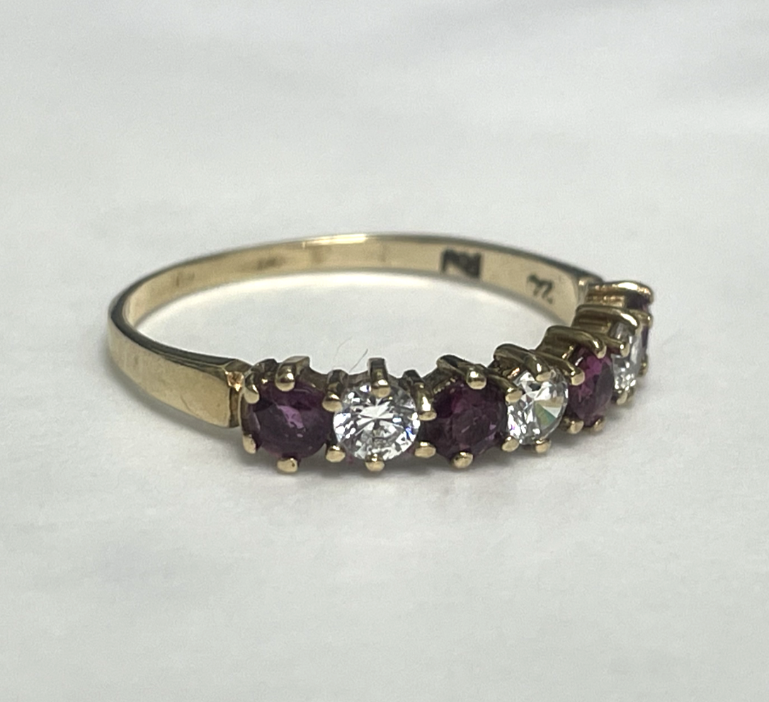 9ct Gold Ring Cubic Zirconia Solid 375 Gold Hallmark Size O 1/2