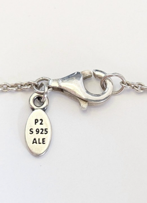 Pandora Loving Hearts Silver Necklace S925 ALE Stamped 44cm Long 4.3g