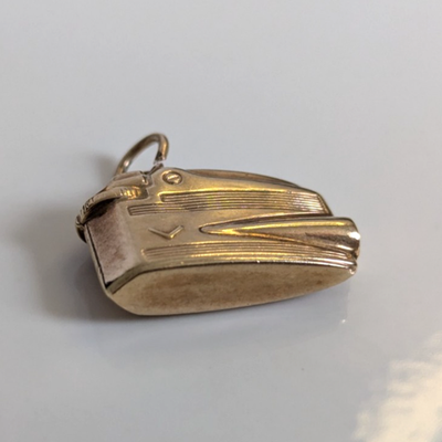 9ct Yellow Gold Ronson Lighter Charm Pocket Tobaccoriana Hallmarked 375 1.4g