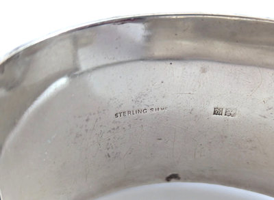 Vintage 1866 Solid Silver Buckle Style Hinged Bangle Hallmarked Birmingham