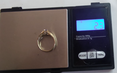 9ct Gold Ring Tanzanite Diamond Hallmark O 1/2