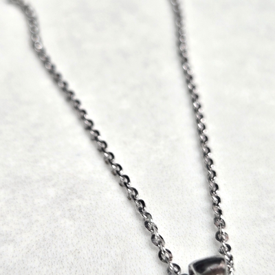 925 Sterling Silver CZ Cluster Pendant Necklace Rhombus Diamond Shape Link Chain