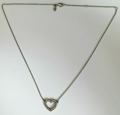 Pandora Loving Hearts Silver Necklace S925 ALE Stamped 44cm Long 4.3g
