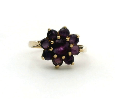 9ct Gold Ring Amethyst Size O 1/2 Hallmarked 3g