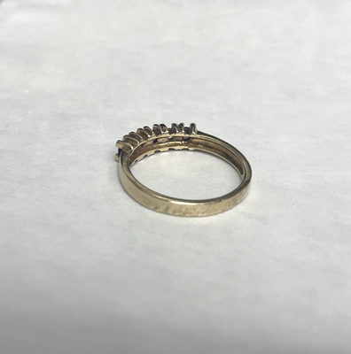 9ct Gold Ring Garnet And Quartz Solid Band Hallmarked Size O